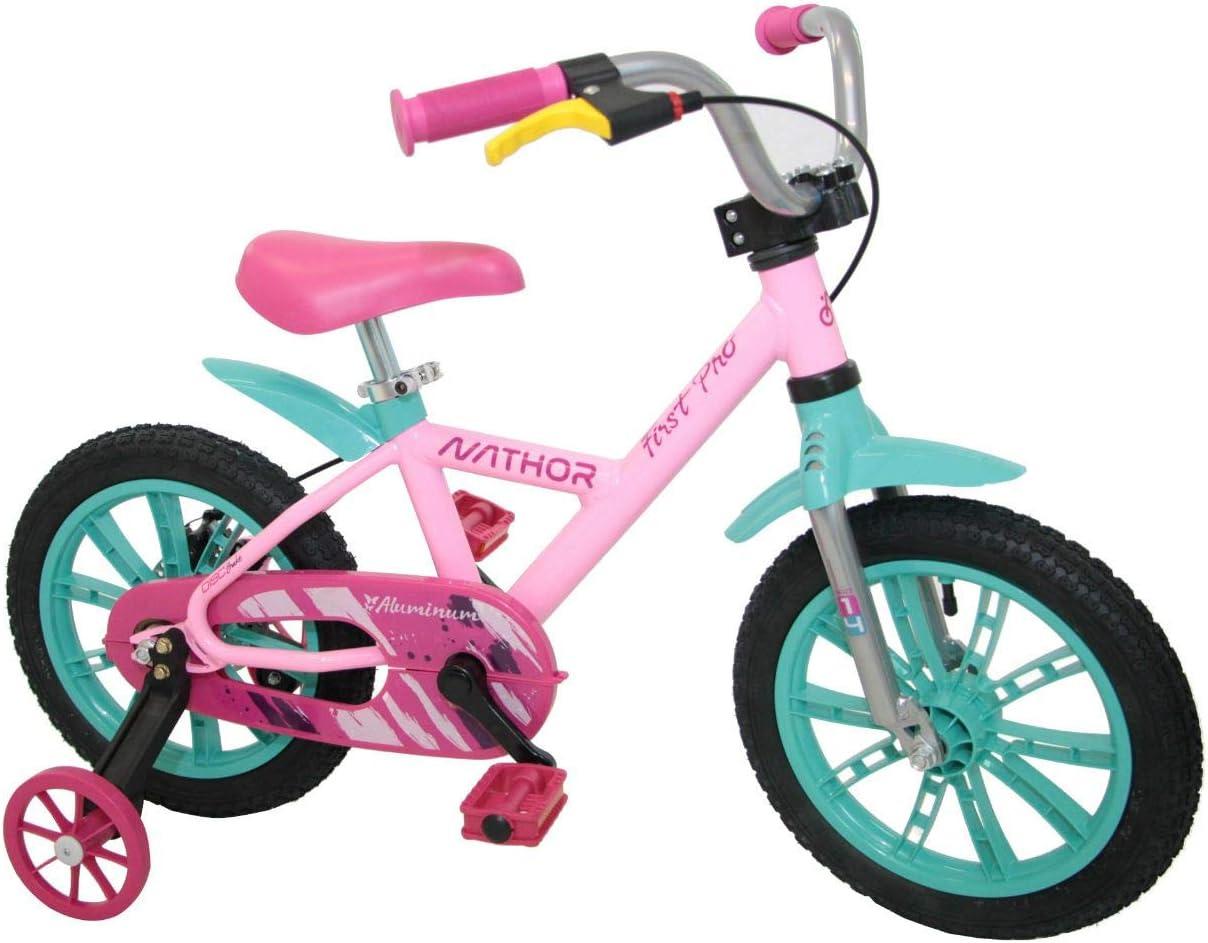 BICICLETA NATHOR FIRST PRO 14 ROSA/AZUL T:U