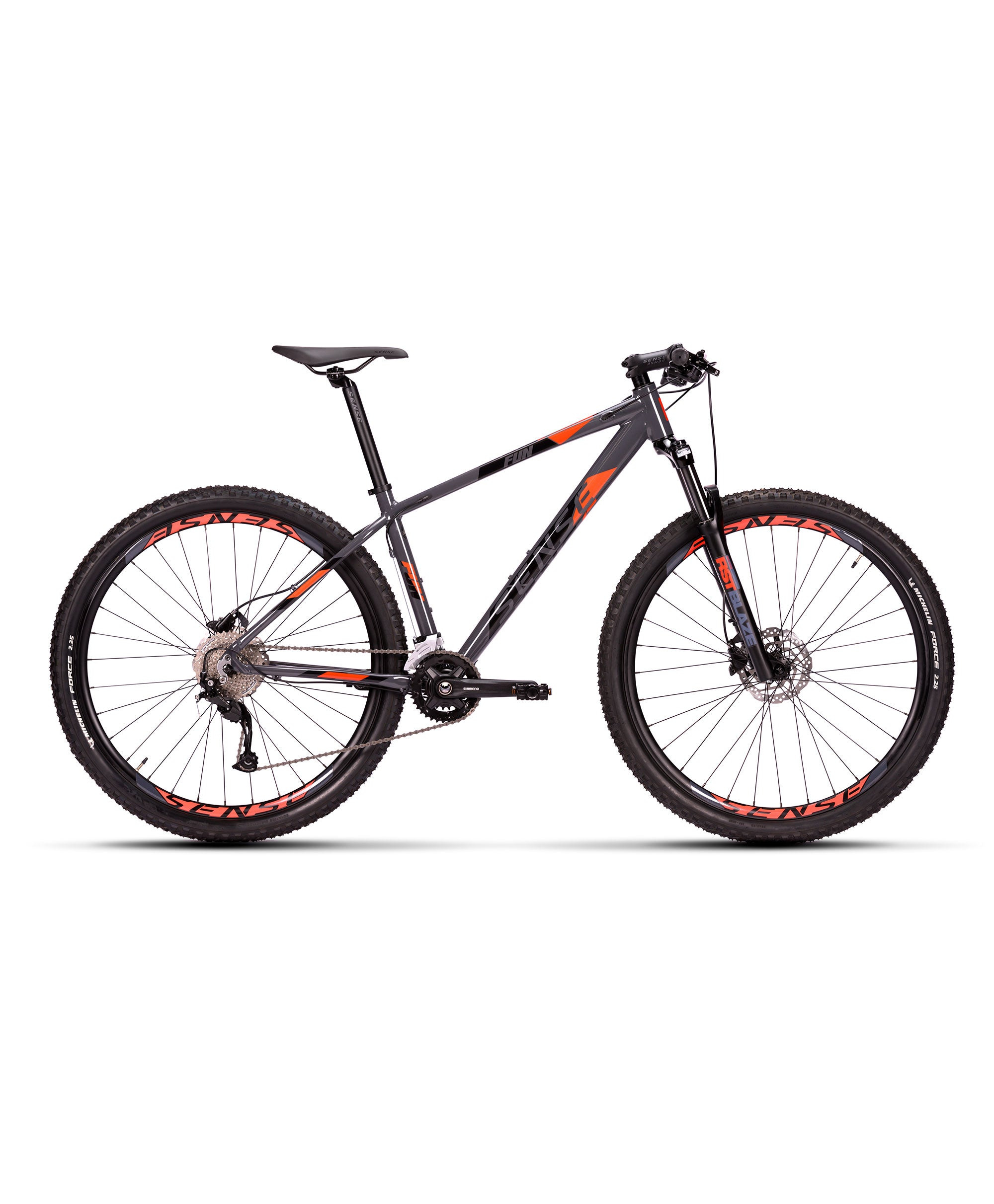 BICICLETA SENSE FUN EVO GRAFITE/LARANJA
