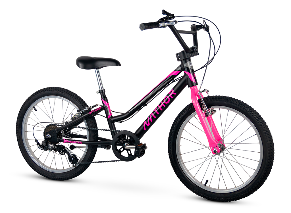BICICLETA 20 NATHOR HARMONY PRETO/ROSA