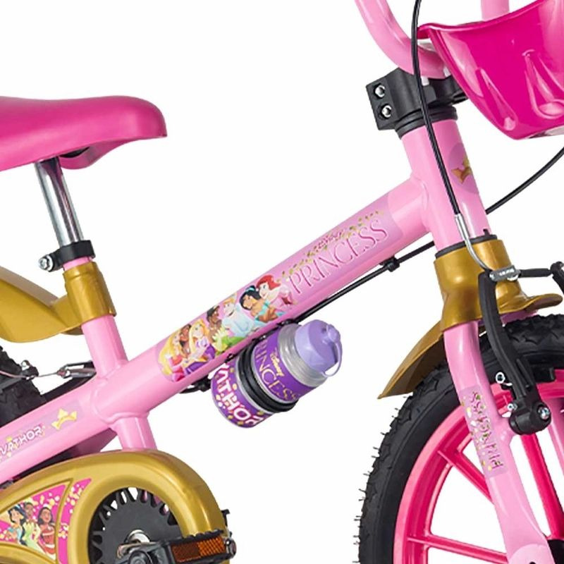 BICICLETA NATHOR PRINCESAS ARO 16 ROSA/DO...