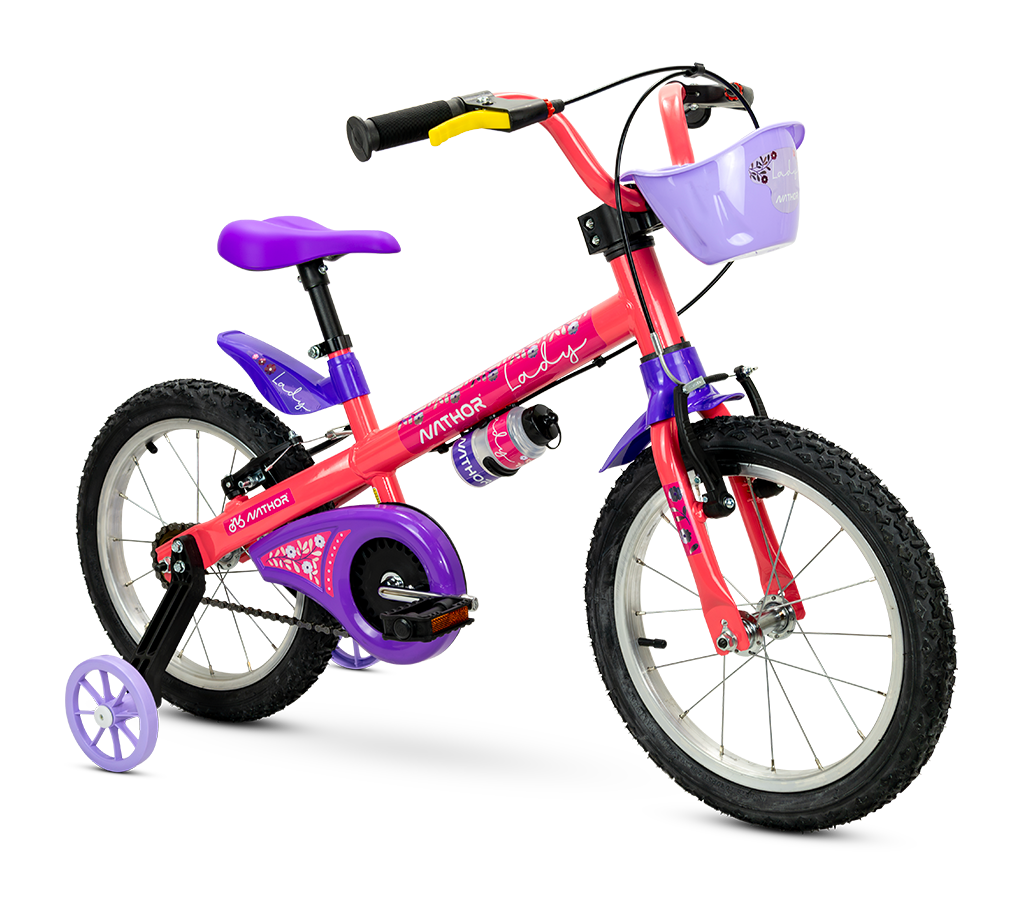 BICICLETA NATHOR LADY 3 ARO 16 ROXO/ROSA