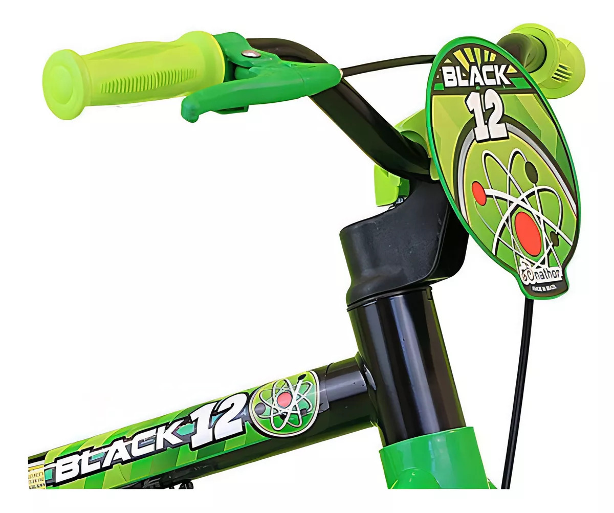 BICICLETA NATHOR BLACK 12 VERDE/PRETO T:U