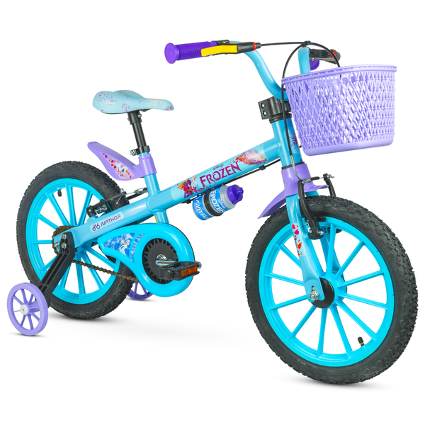 BICICLETA NATHOR FROZEN 02 ARO 16 AZUL/ROXO