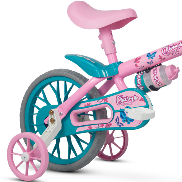 BICICLETA NATHOR CHARM ARO 12 ROSA/AZUL T:U