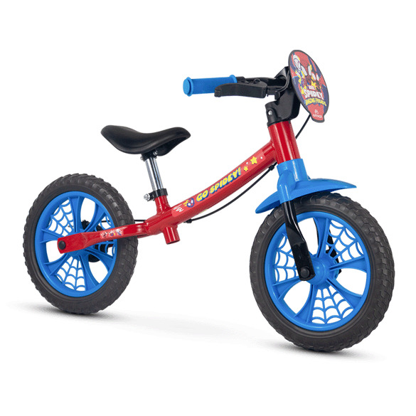 BICICLETA NATHOR BALANCE GO SPIDEY VERMEL...