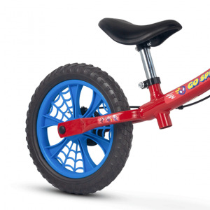 BICICLETA NATHOR BALANCE GO SPIDEY VERMEL...