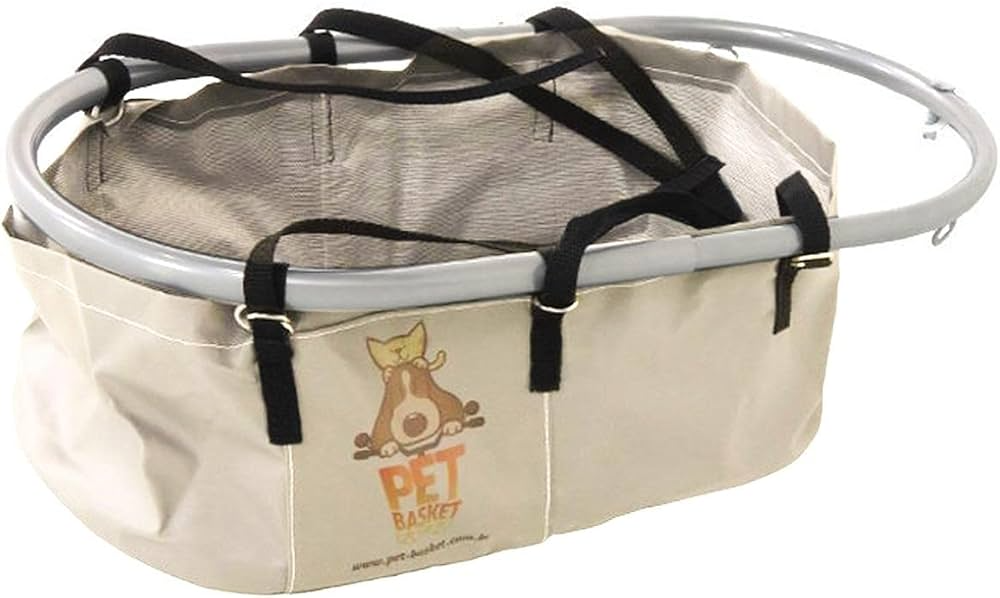 CESTA QUADRO DOG PET BASKET BEGE