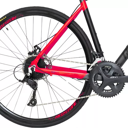 BICICLETA REDSTONE ROAD PYTHON CINZA/VERM...
