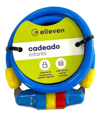 CADEADO ELLEVEN ESPIRAL INFANTIL C/SEGRED...