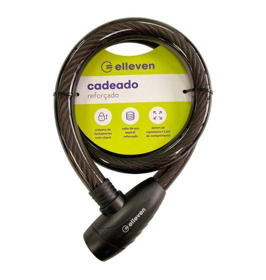 CADEADO ELLEVEN REFORÇADO CHAVE 120MMX25M...