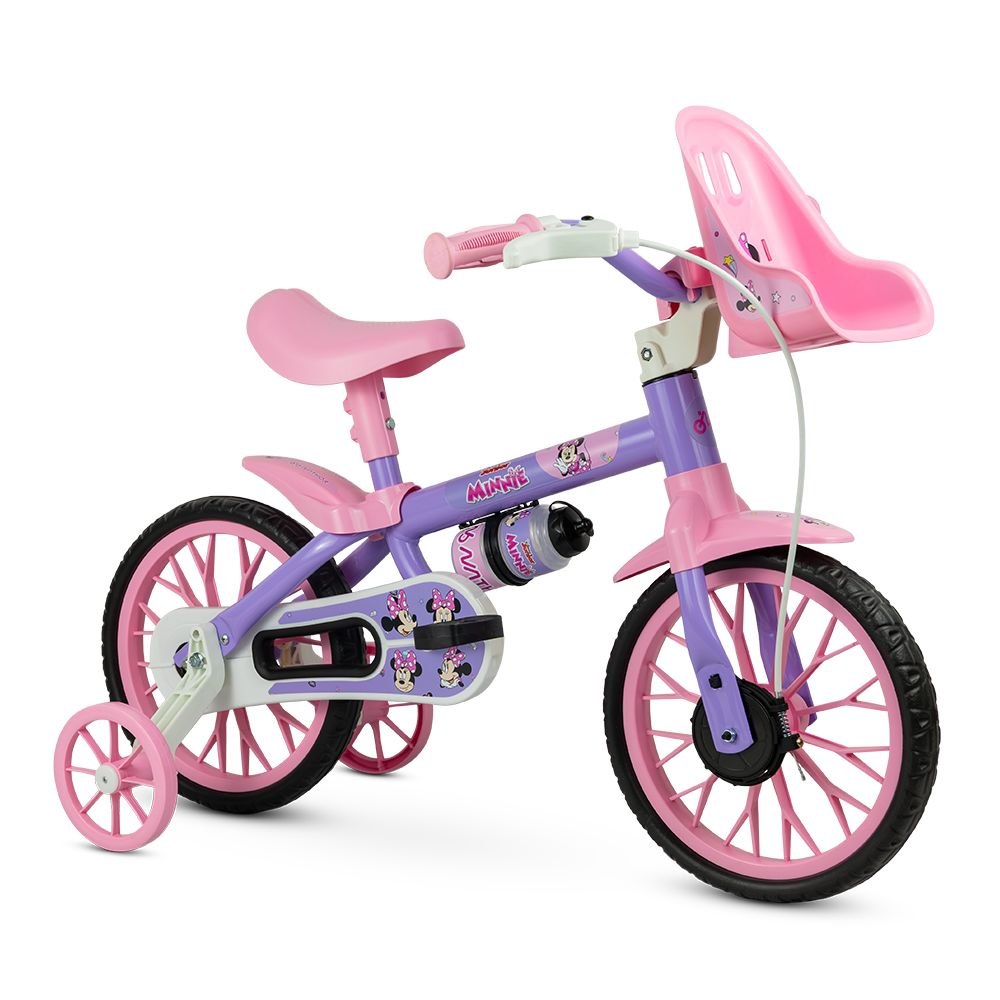 BICICLETA NATHOR MINNIIE ARO 12 ROSA/ROXO