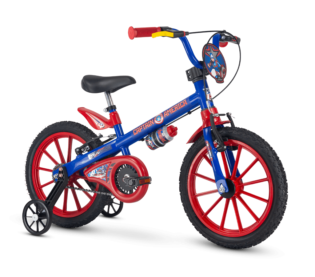 BICICLETA NATHOR CAPITÃO AMERICA ARO 16 A...