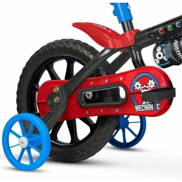 BICICLETA  NATHOR MECHANIC ARO12 PRETO/VE...