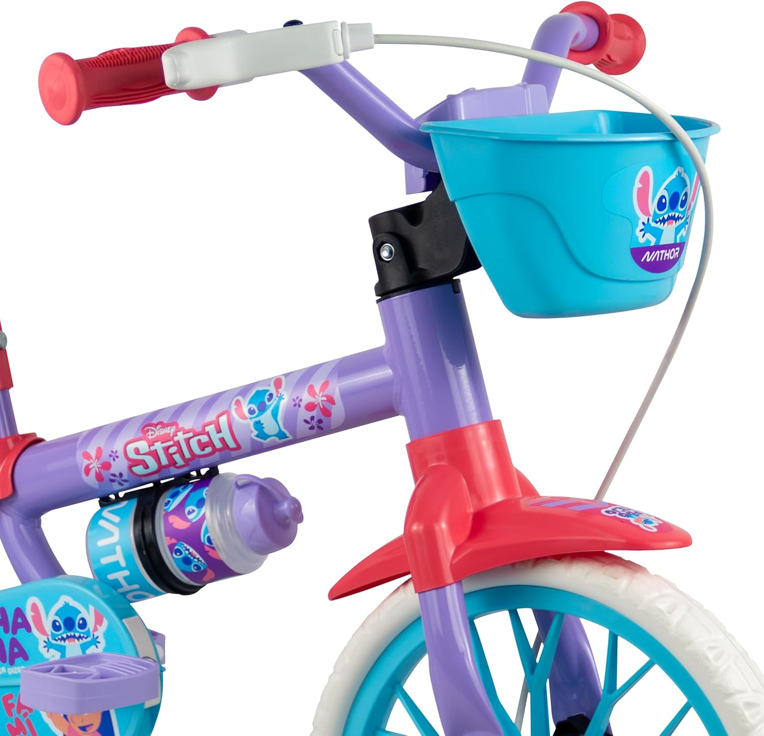 BICICLETA NATHOR STITCH 16 ROXO/VERMELHO