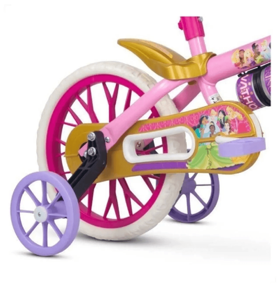 BICICLETA NATHOR PRINCESAS ARO 12 ROSA/DO...