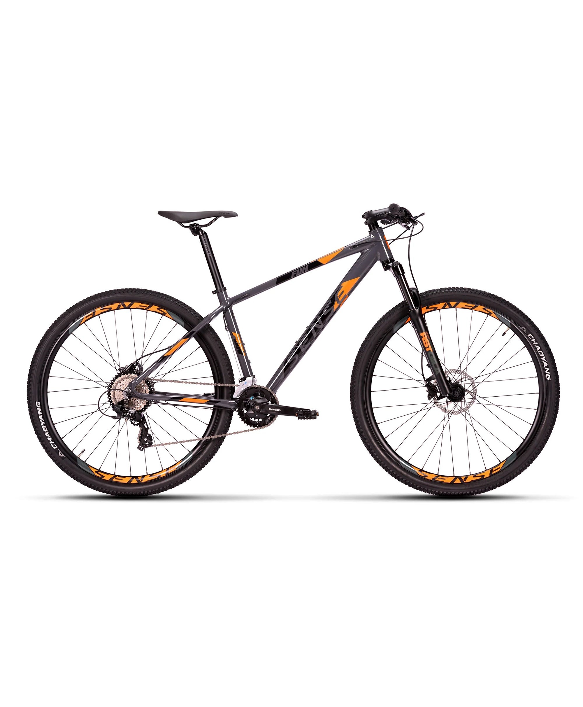 BICICLETA SENSE FUN COMP CINZA/LARANJA T: M