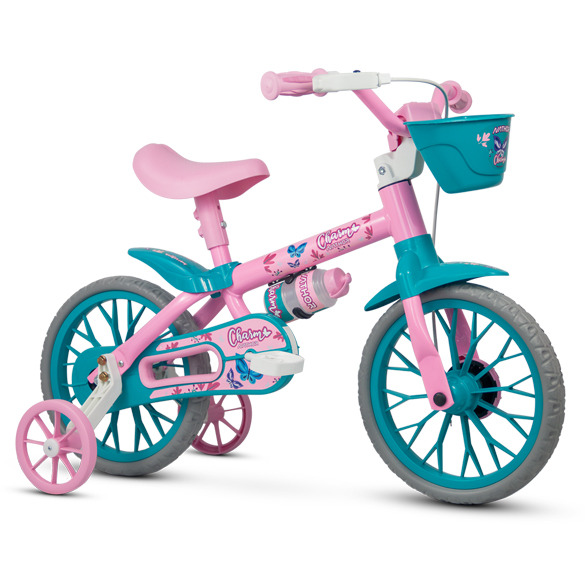 BICICLETA NATHOR CHARM ARO 12 ROSA/AZUL T:U