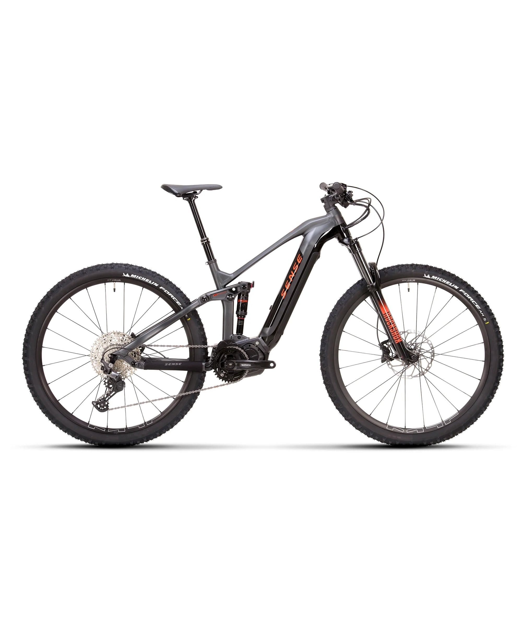 BICICLETA SENSE IMPULSE E-TRAIL CINZA/LAR...